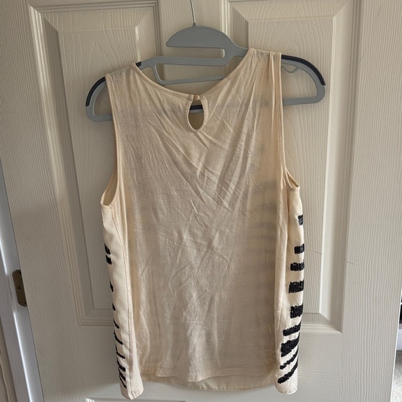 LOFT Black and Cream Zebra Print Tank Top - Picture 3 of 5